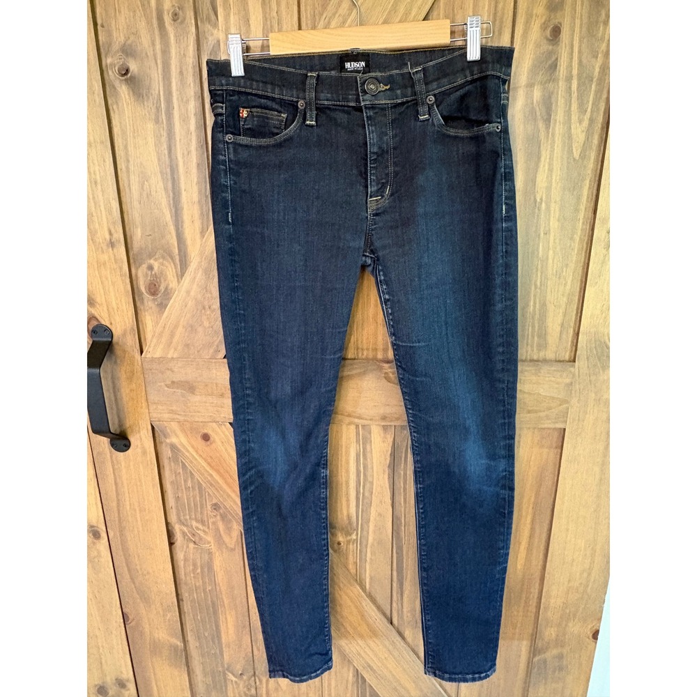 Hudson Skinny Jeans Womens 28 Dark Wash Indigo Denim Made in USA Stretch Slim